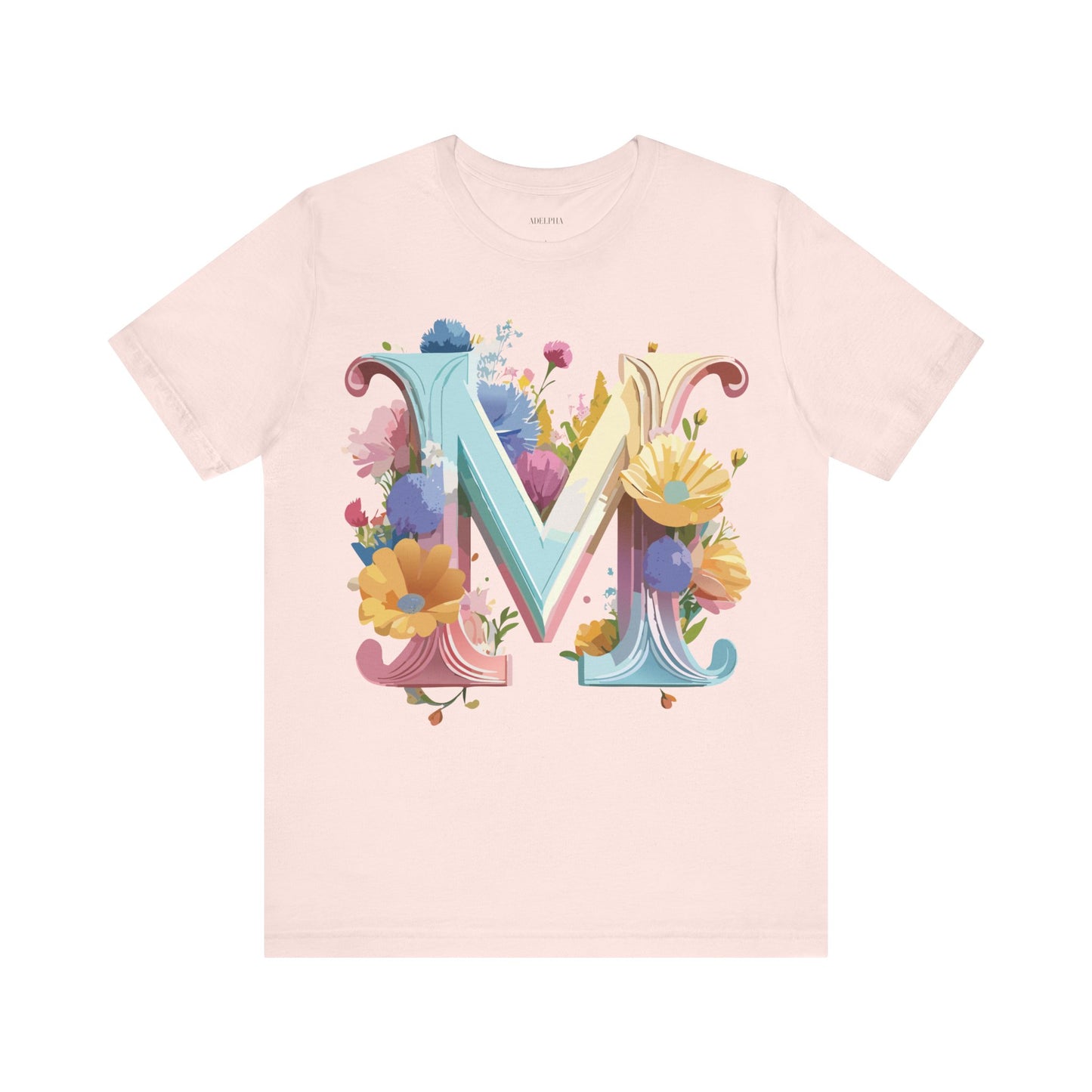 Natural Cotton Tee Shirt - Letters Collection - M Printify