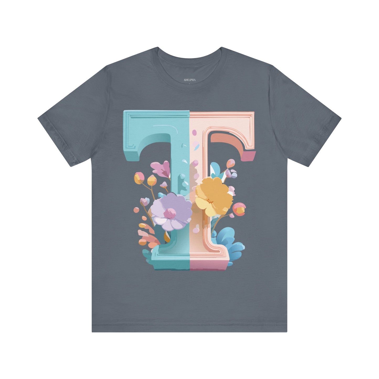 Natural Cotton Tee Shirt - Letters Collection - T Printify