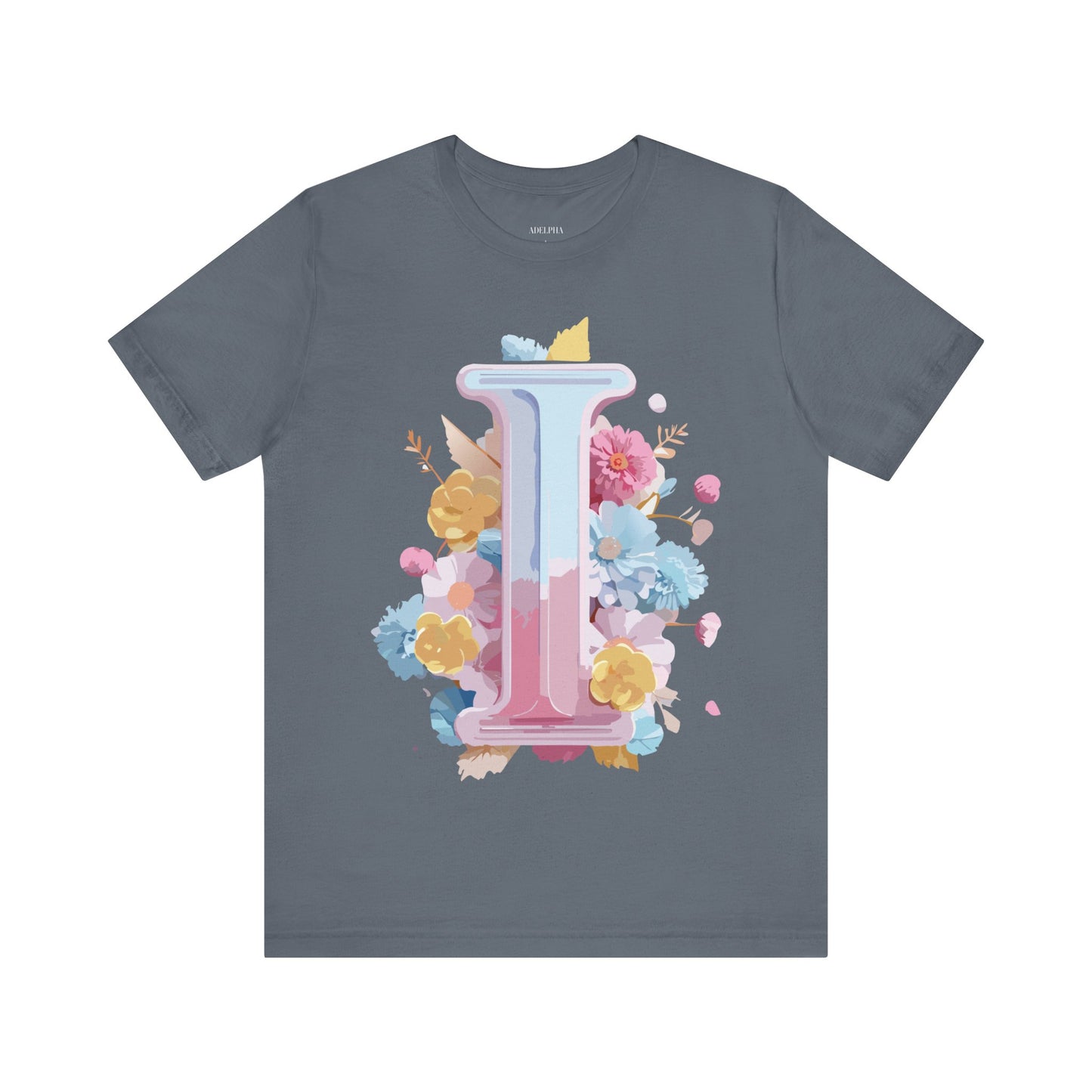 Natural Cotton Tee Shirt - Letters Collection - I Printify