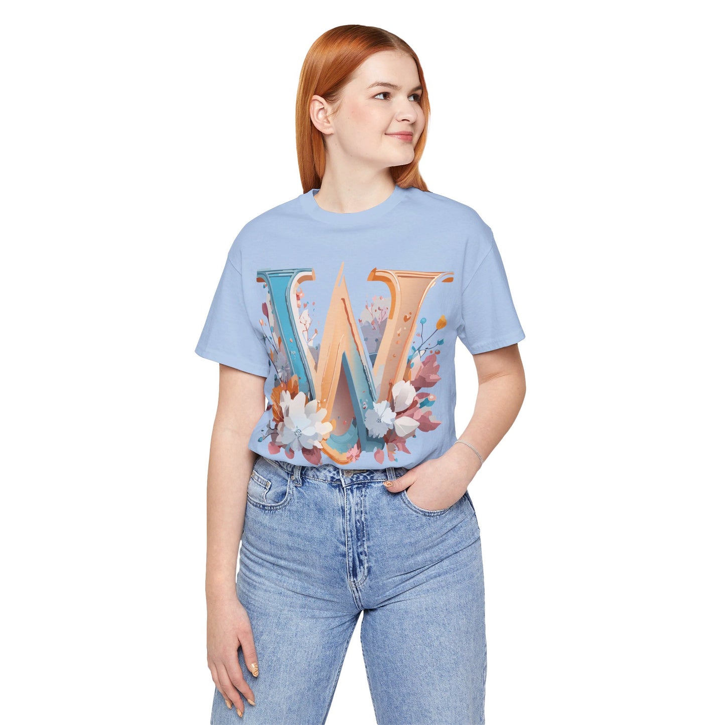 Natural Cotton Tee Shirt - Letters Collection - W Printify
