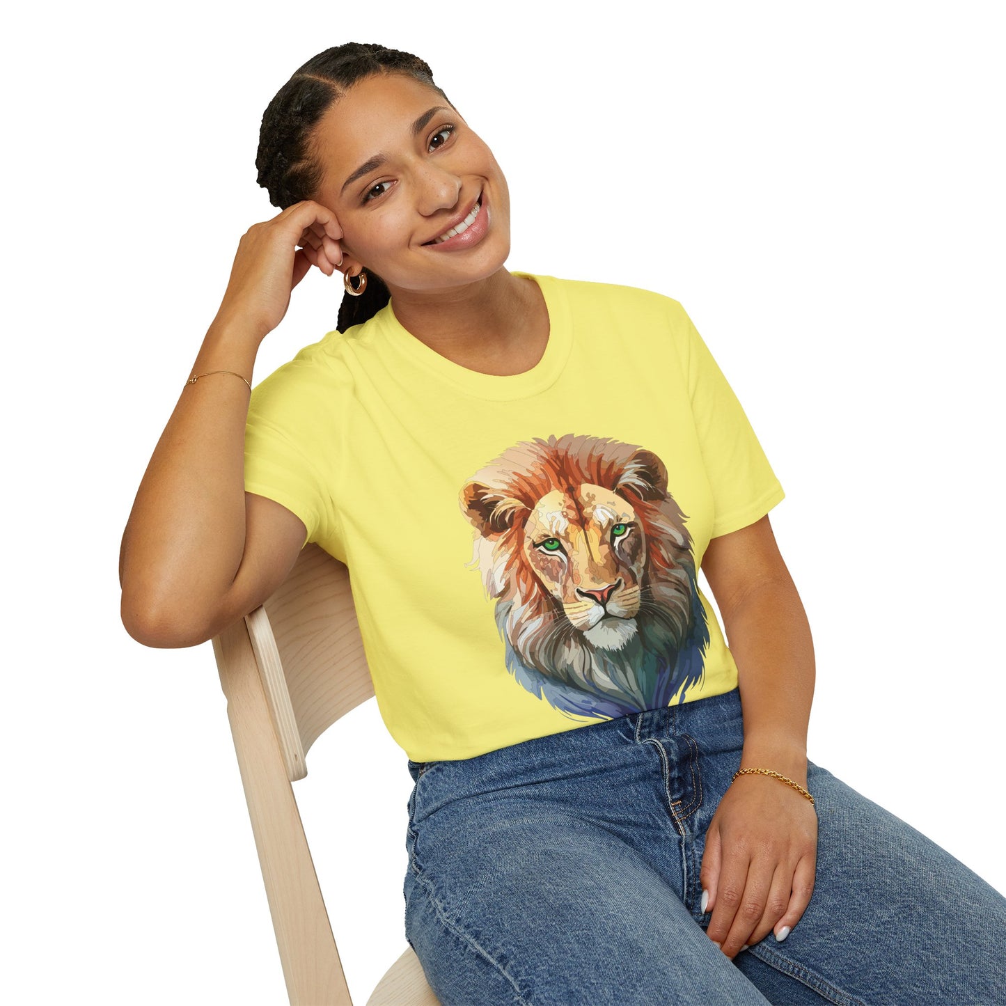 Lion Shirt, Shirt with Lion, Floral Lion Tee, Shirt with Animals