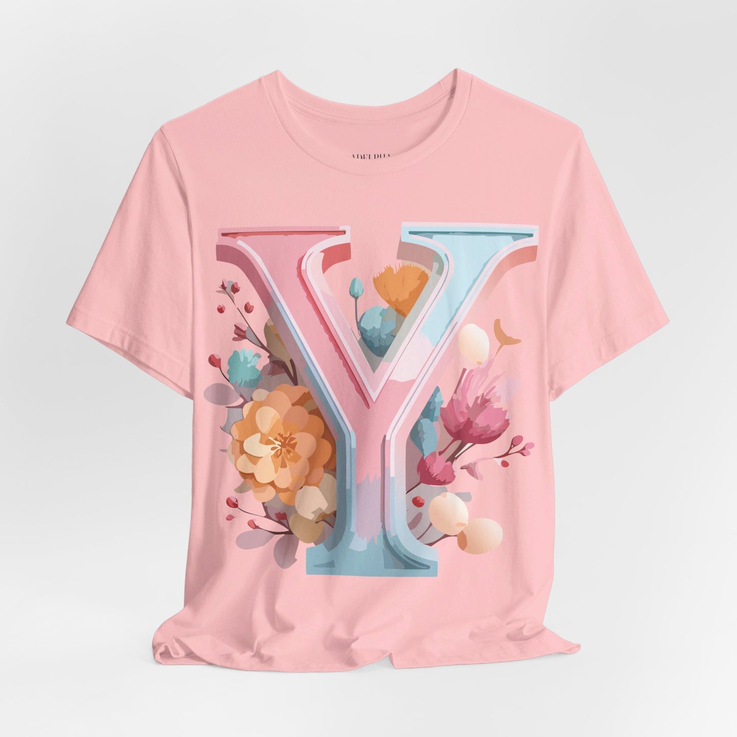 Natural Cotton Tee Shirt - Letters Collection - Y Printify