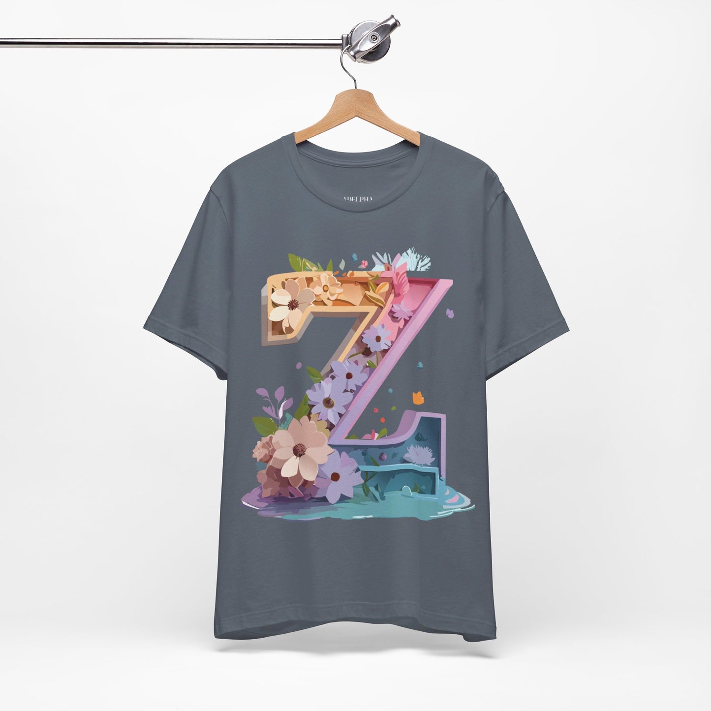 Natural Cotton Tee Shirt - Letters Collection - Z Printify
