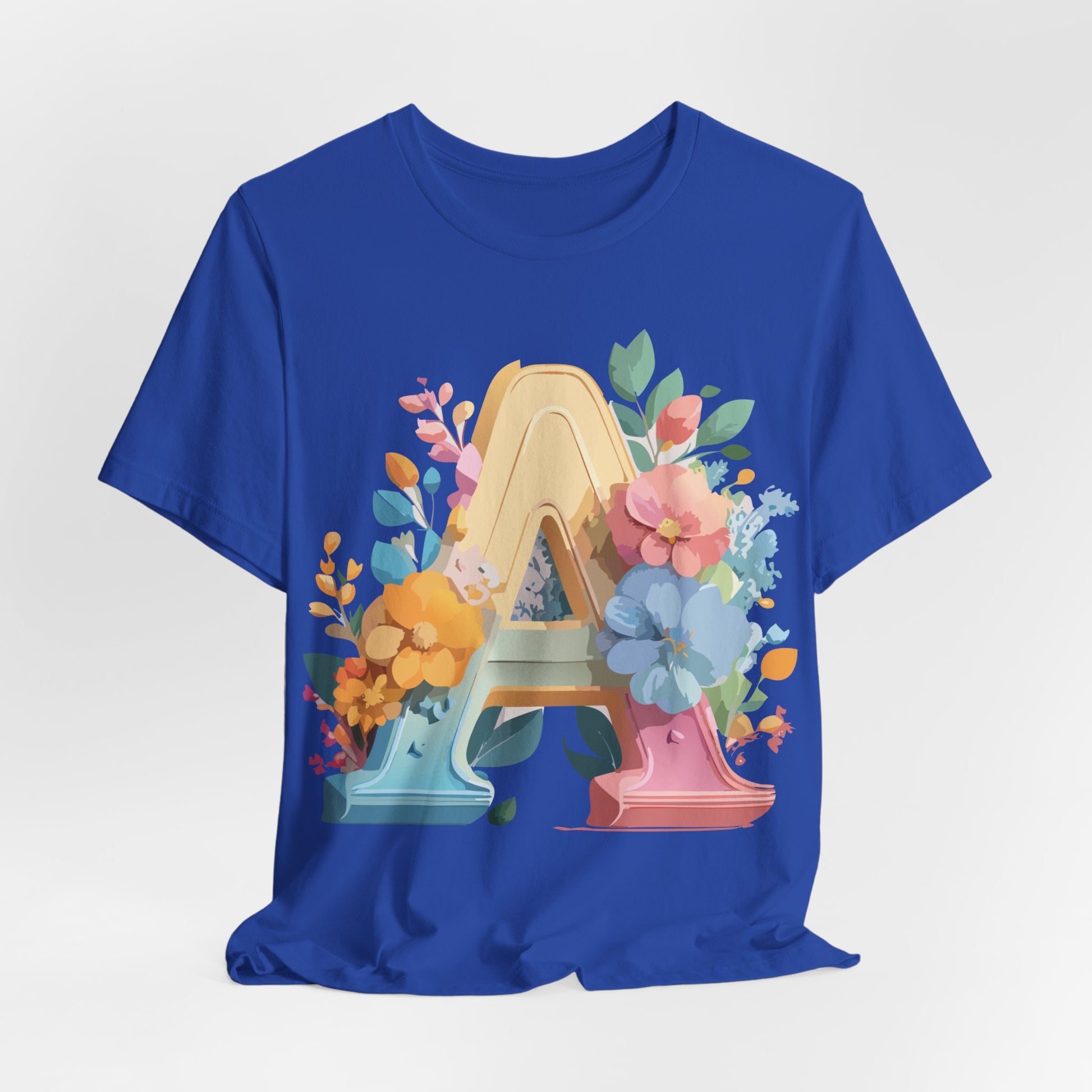 Natural Cotton Tee Shirt - Letters Collection - A Printify