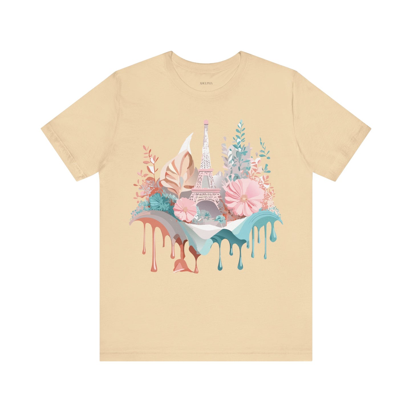 Natural Cotton Tee Shirt - Beautiful Places Collection - Paris Printify