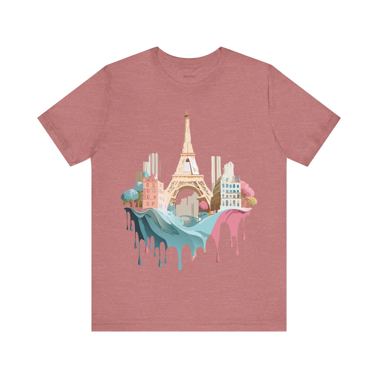 Natural Cotton Tee Shirt - Beautiful Places Collection - Paris Printify