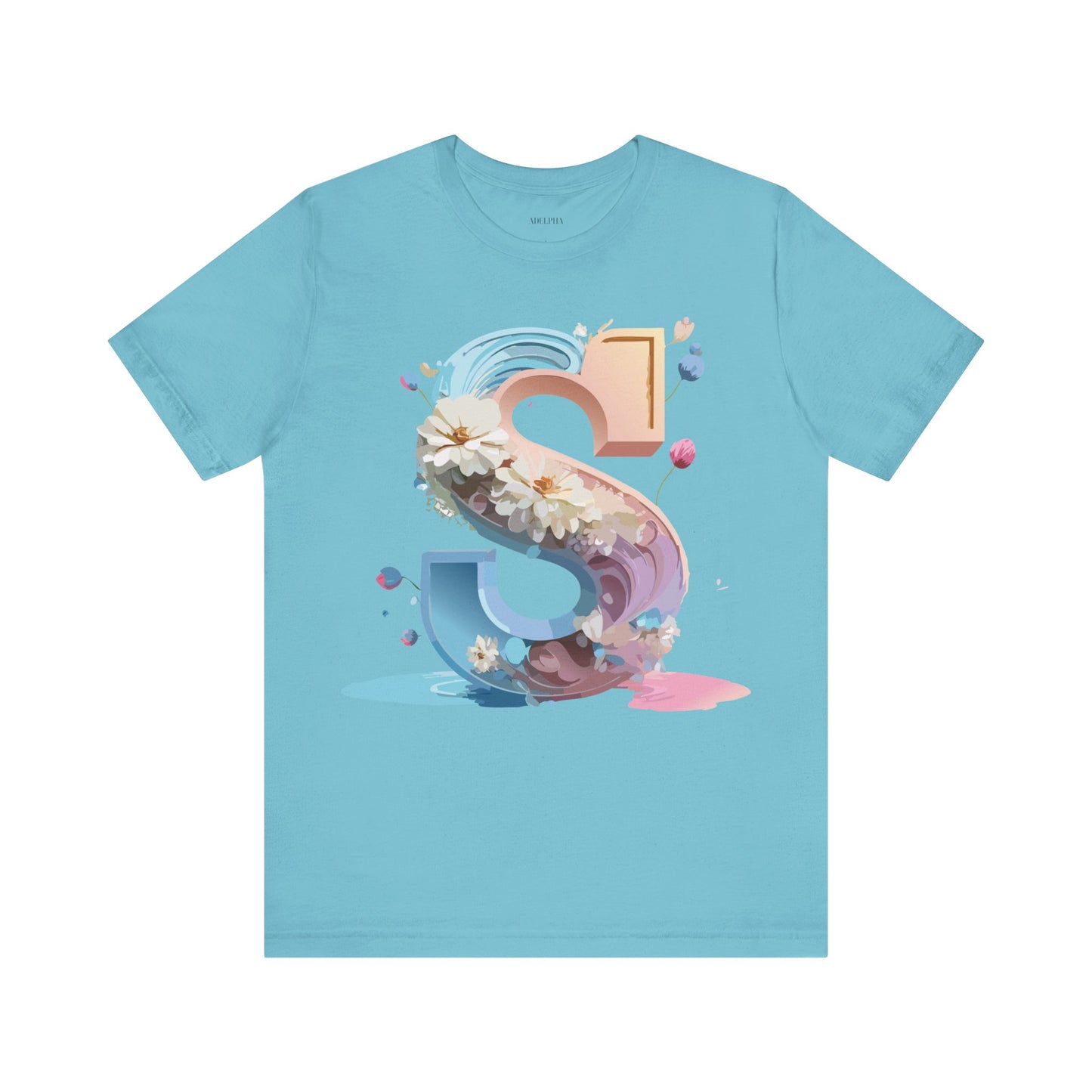 Natural Cotton Tee Shirt - Letters Collection - S Printify