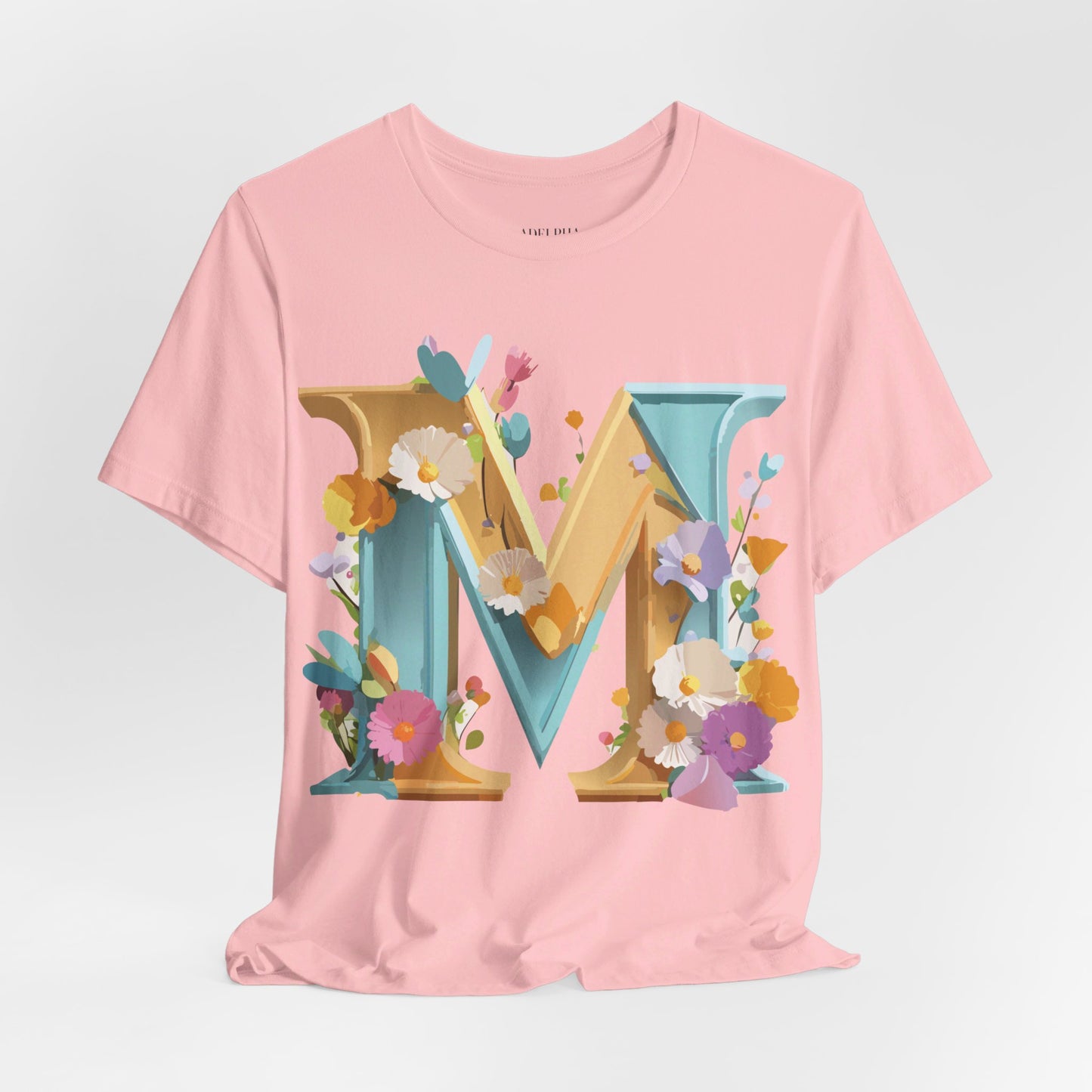 Natural Cotton Tee Shirt - Letters Collection - M Printify
