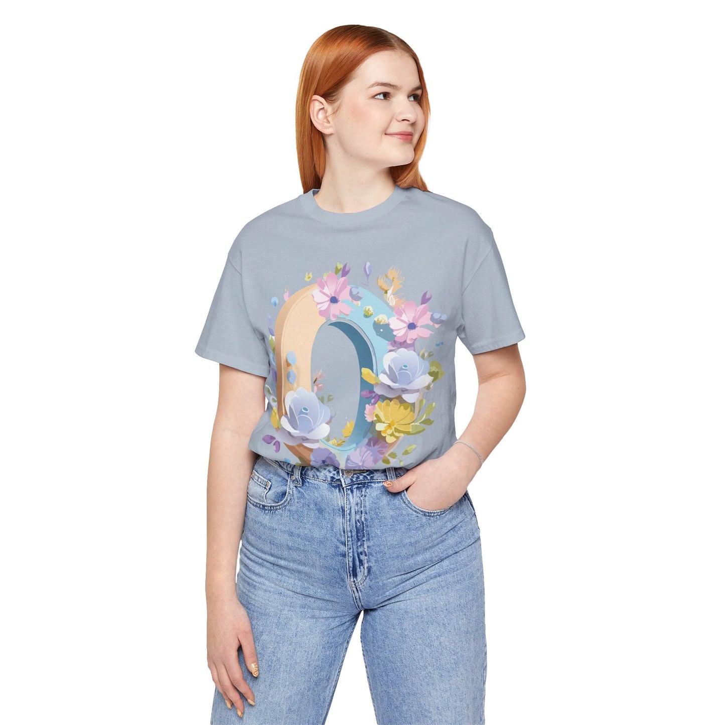 Natural Cotton Tee Shirt - Letters Collection - O Printify