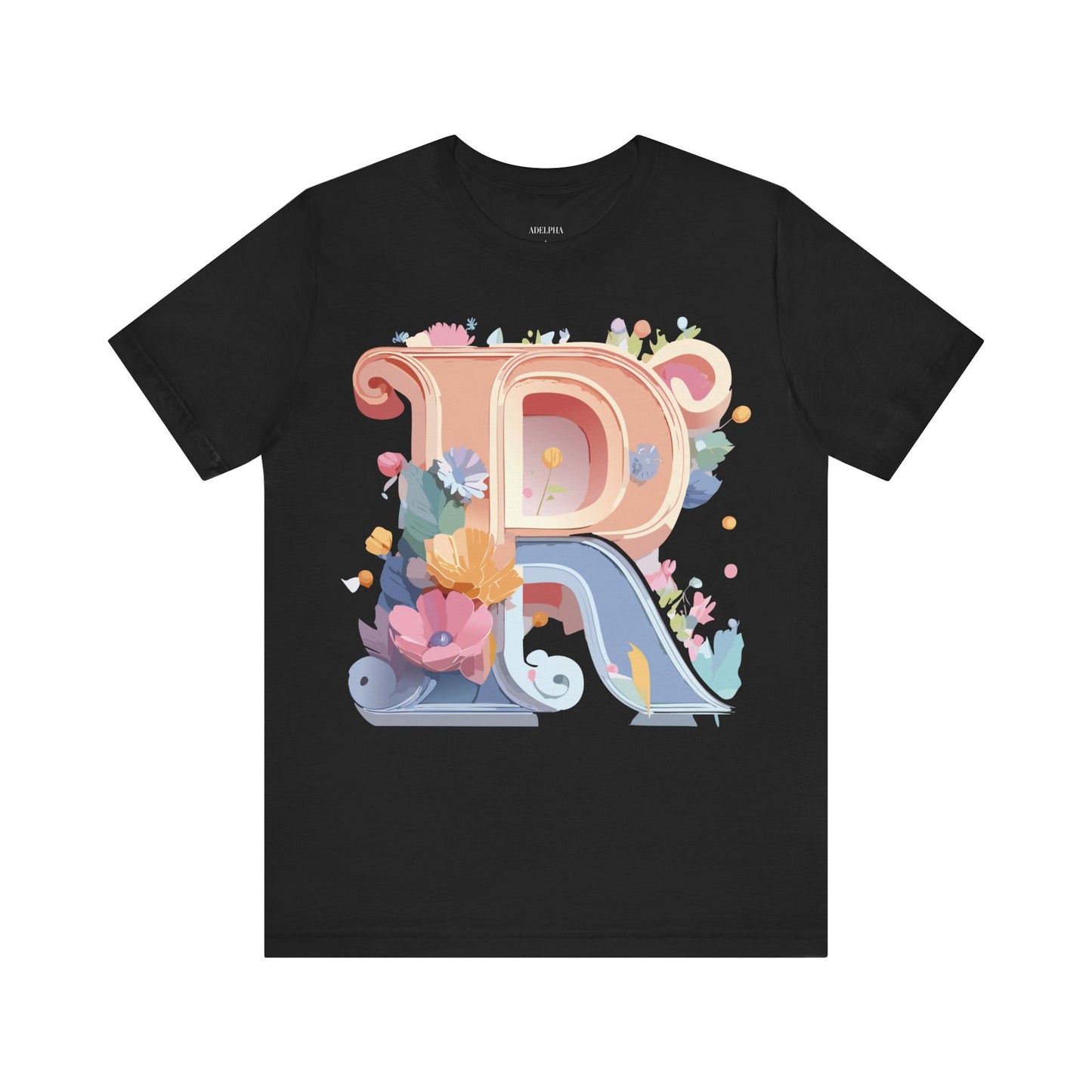 Natural Cotton Tee Shirt - Letters Collection - R Printify