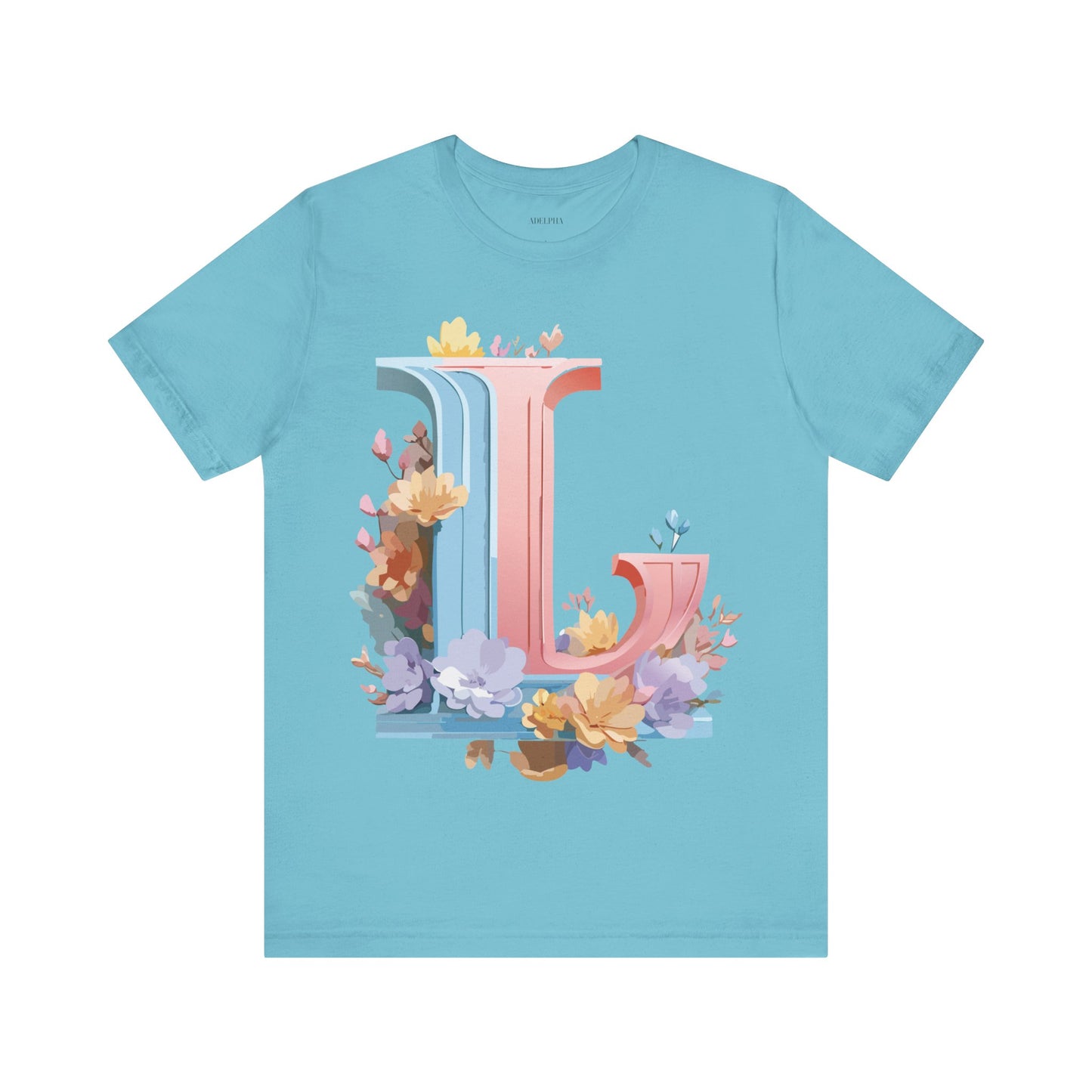 Natural Cotton Tee Shirt - Letters Collection - L Printify