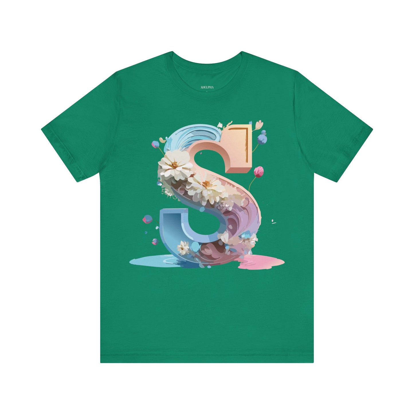 Natural Cotton Tee Shirt - Letters Collection - S Printify