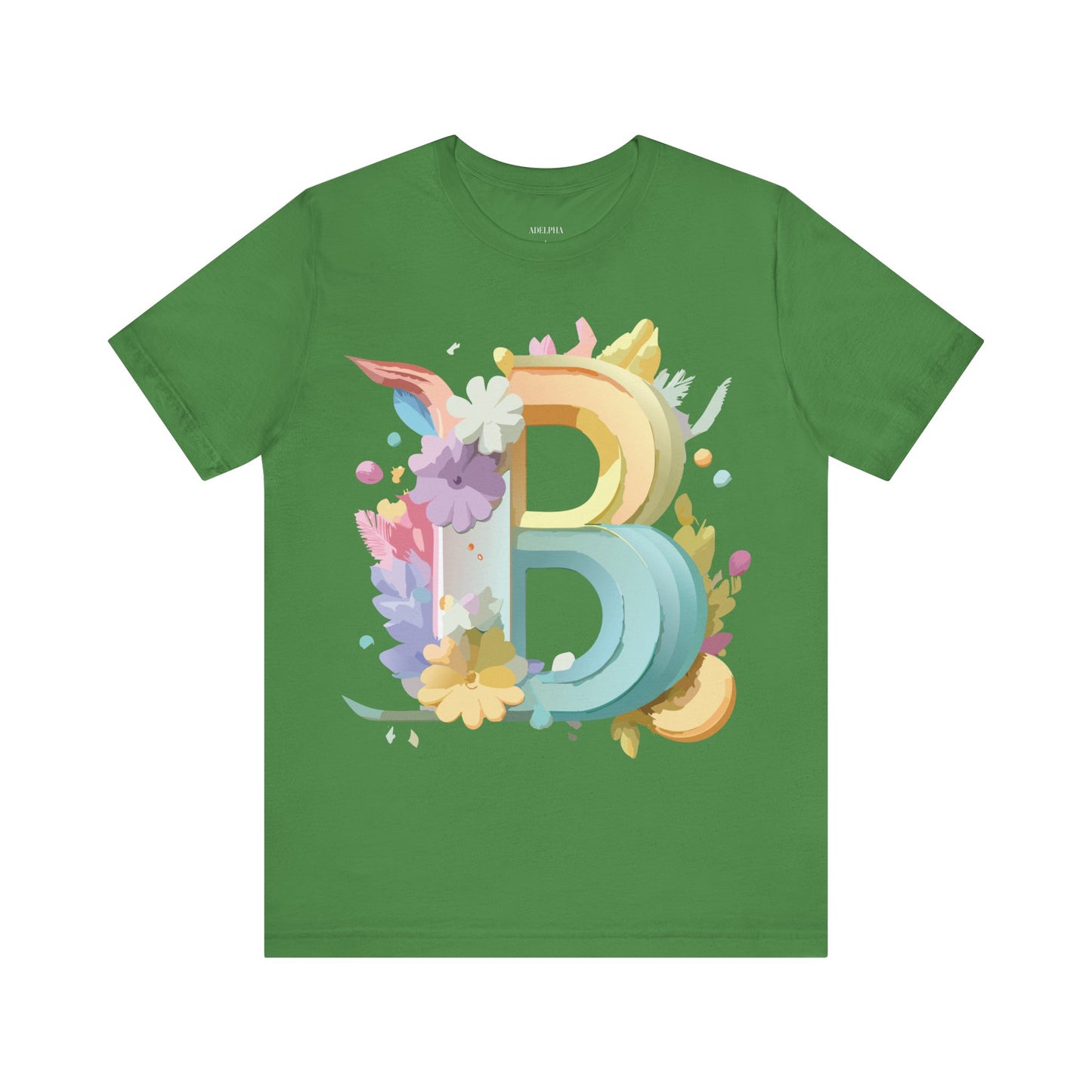 Natural Cotton Tee Shirt - Letters Collection - B Printify