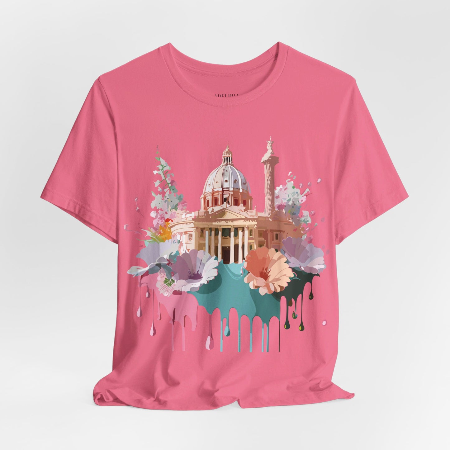 Natural Cotton Tee Shirt - Beautiful Places Collection - Rome Printify