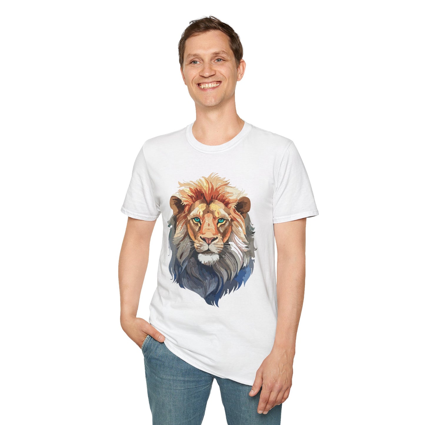Lion Shirt, Shirt with Lion, Floral Lion Tee, Shirt with Animals