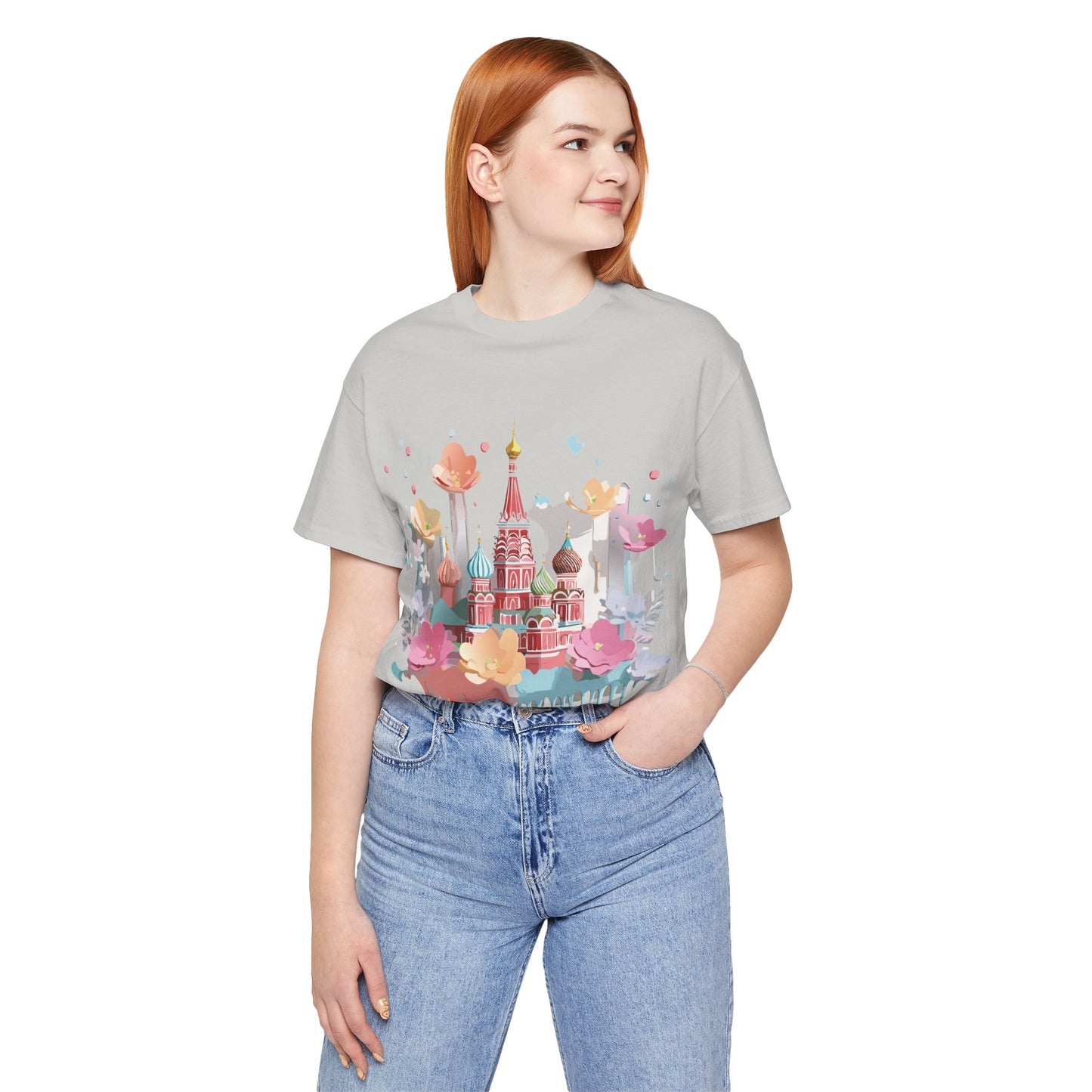 Natural Cotton Tee Shirt - Beautiful Places Collection - Moscow Printify