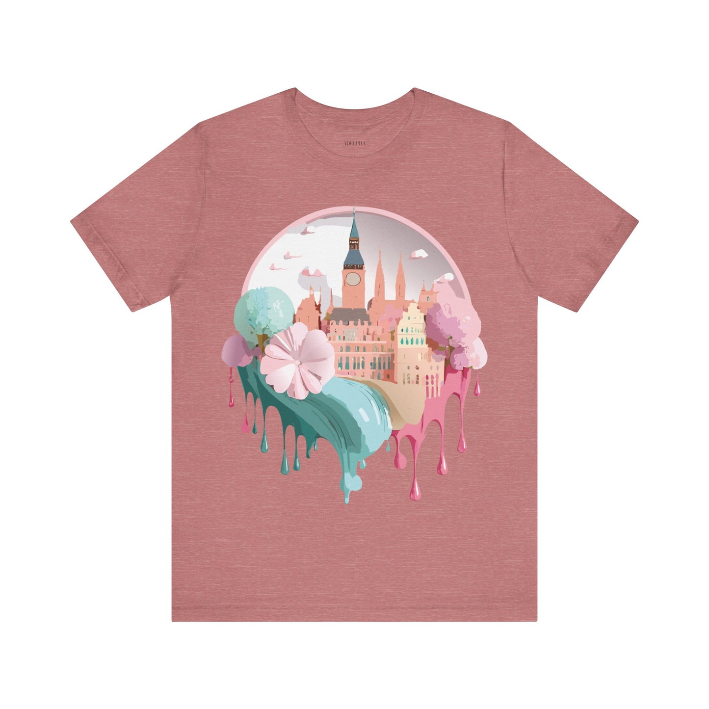 Natural Cotton Tee Shirt - Beautiful Places Collection - Prague Printify