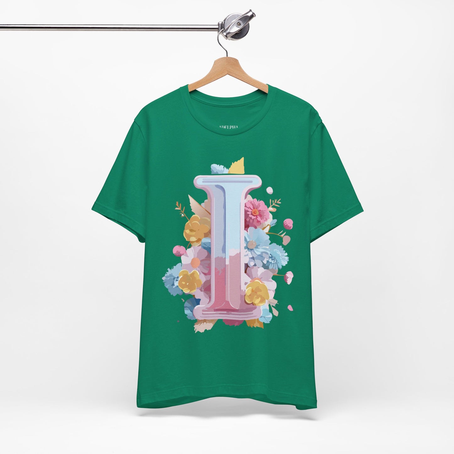 Natural Cotton Tee Shirt - Letters Collection - I Printify