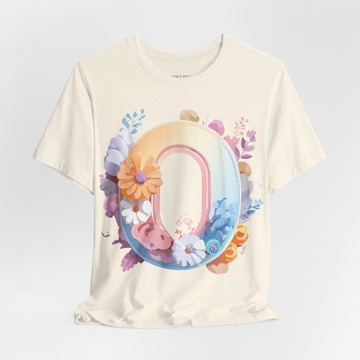 Natural Cotton Tee Shirt - Letters Collection - O Printify