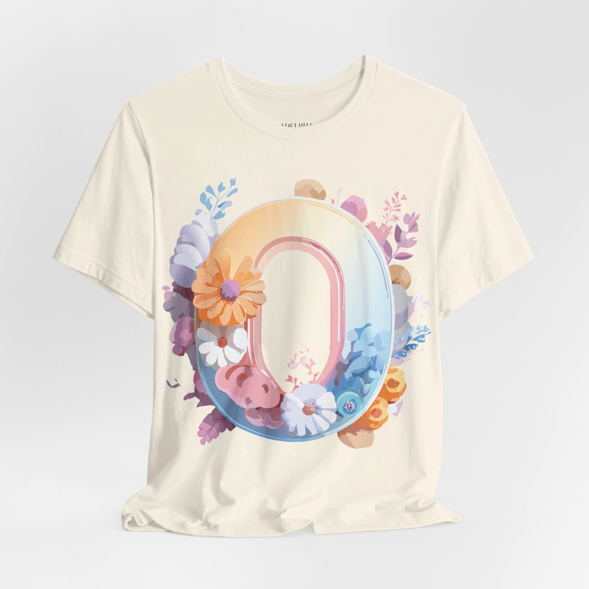 Natural Cotton Tee Shirt - Letters Collection - O Printify
