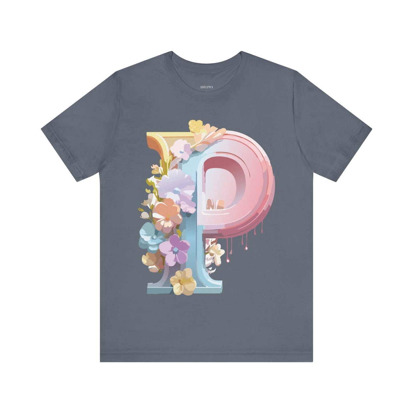 Natural Cotton Tee Shirt - Letters Collection - P Printify