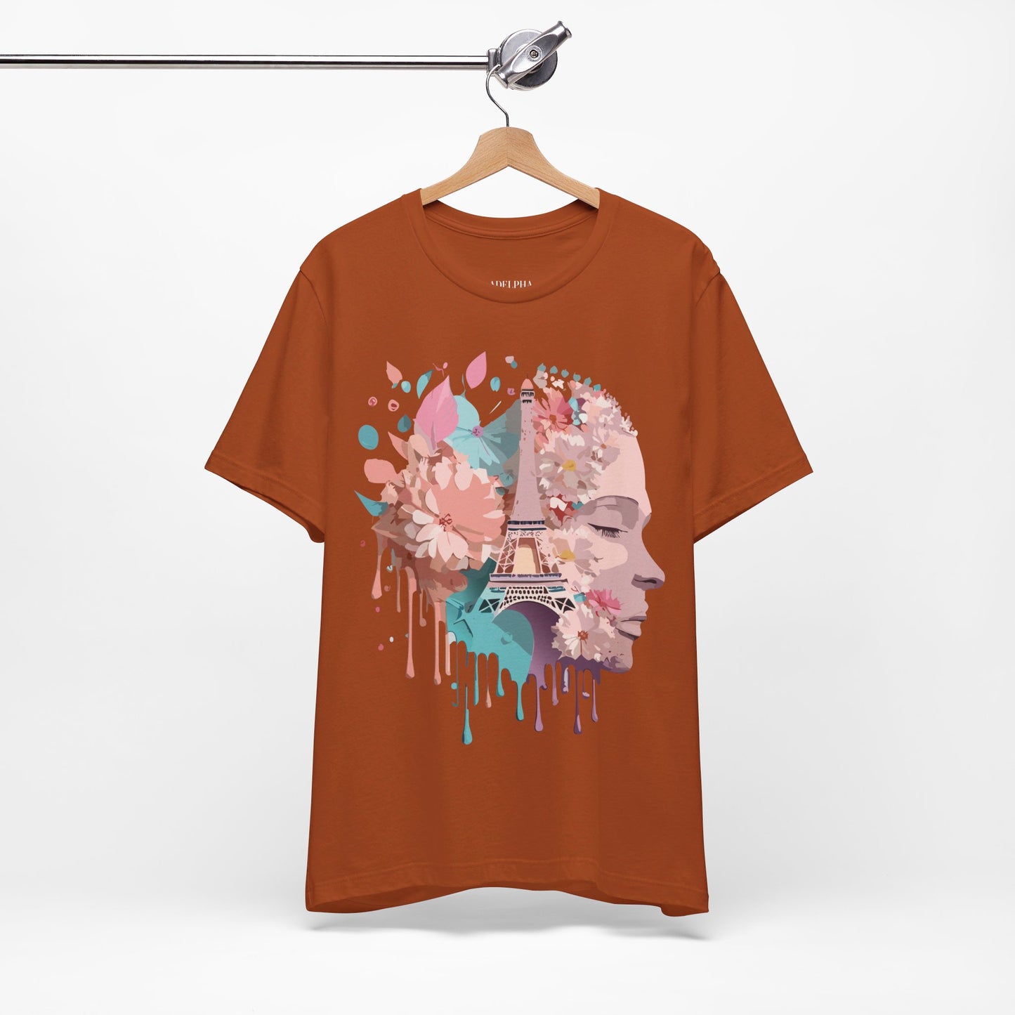 Natural Cotton Tee Shirt - Beautiful Places Collection - Paris Printify