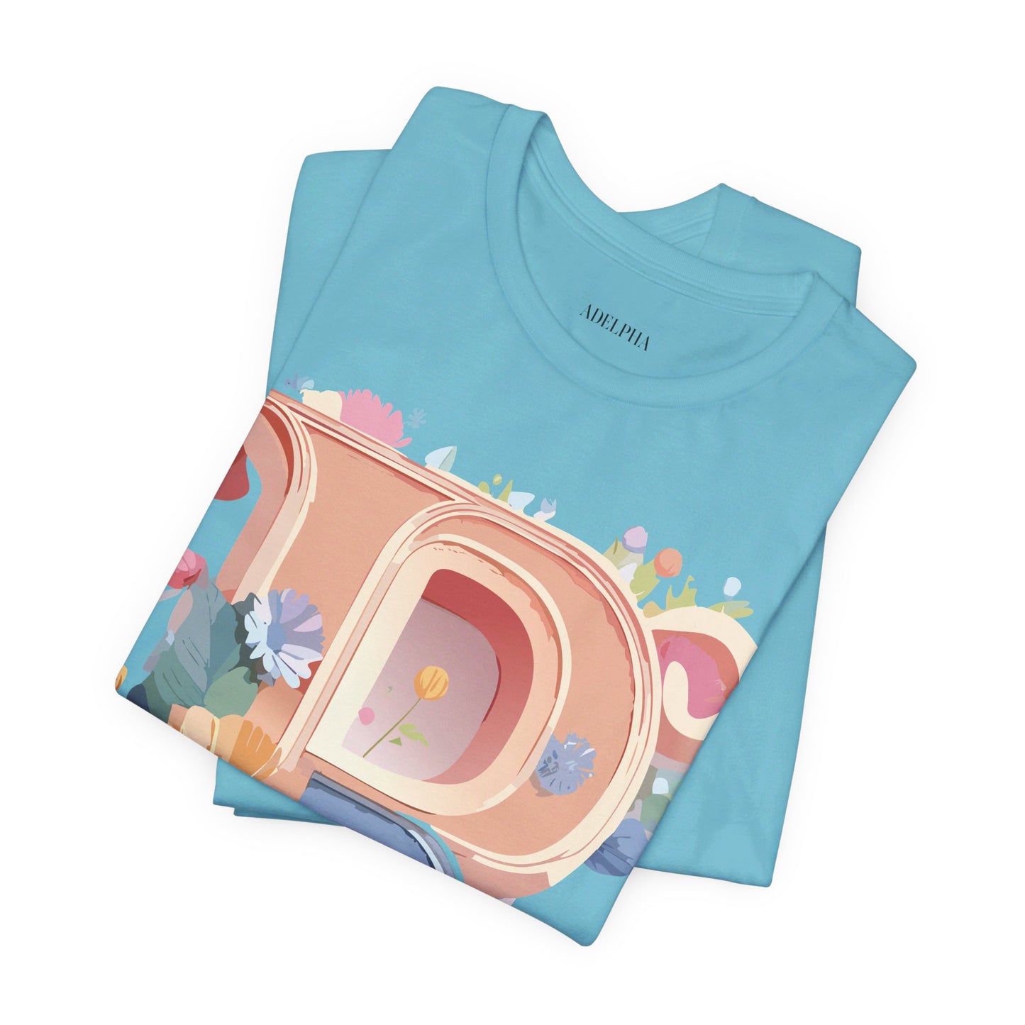 Natural Cotton Tee Shirt - Letters Collection - R Printify