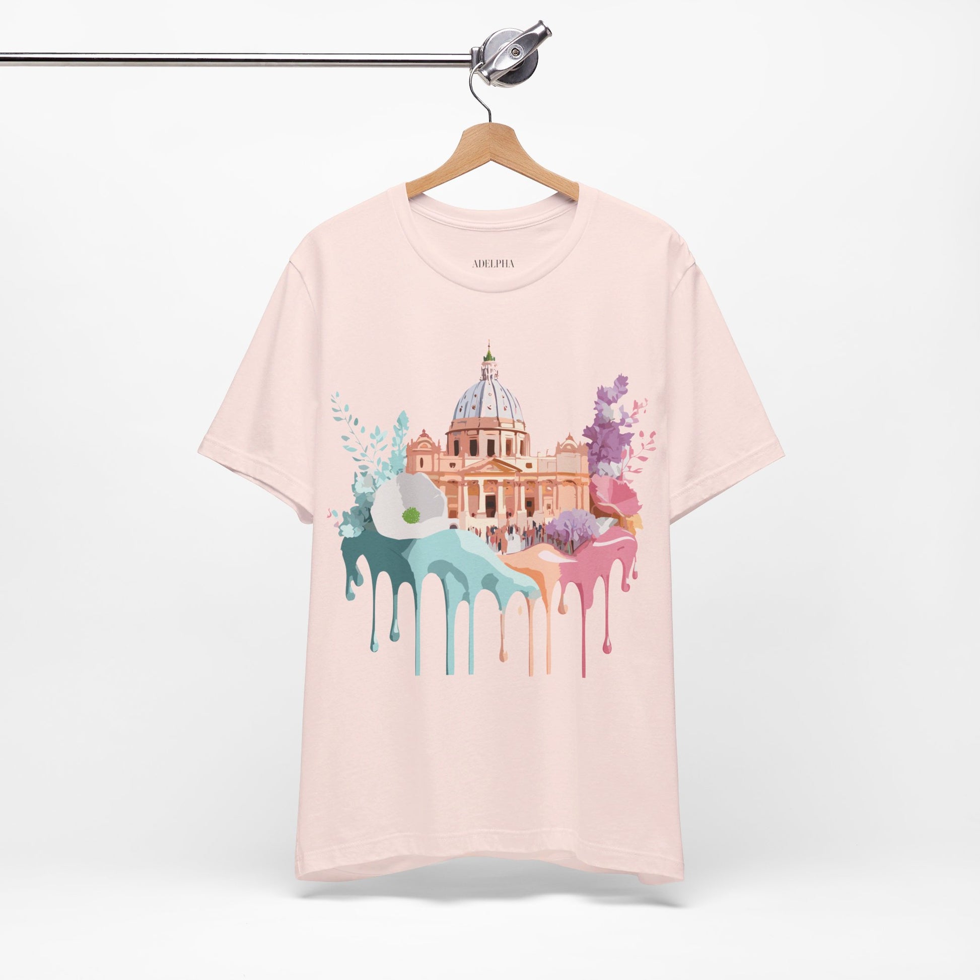 Natural Cotton Tee Shirt - Beautiful Places Collection - Rome Printify