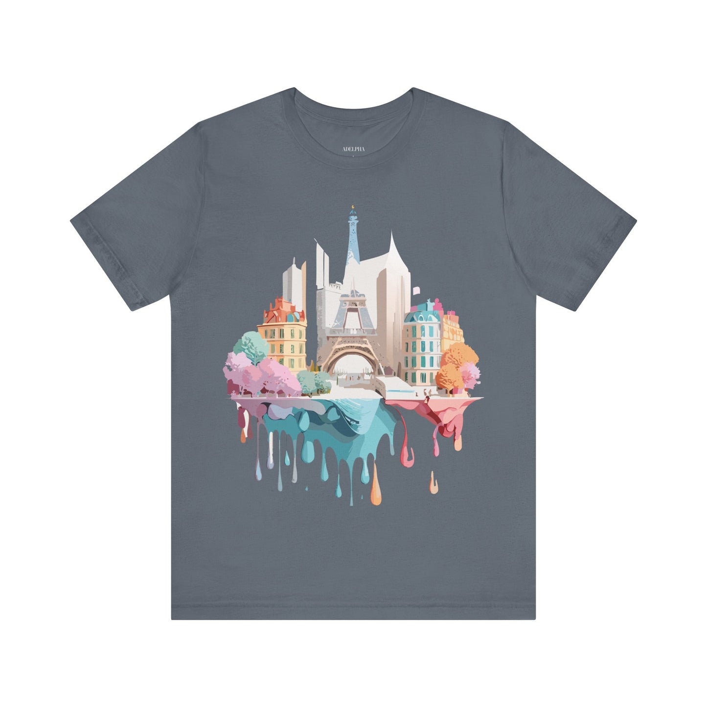 Natural Cotton Tee Shirt - Beautiful Places Collection - Paris Printify