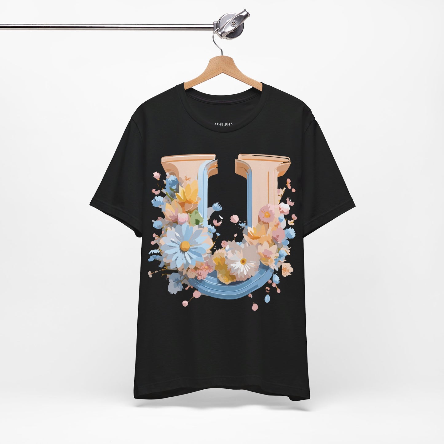 Natural Cotton Tee Shirt - Letters Collection - U Printify