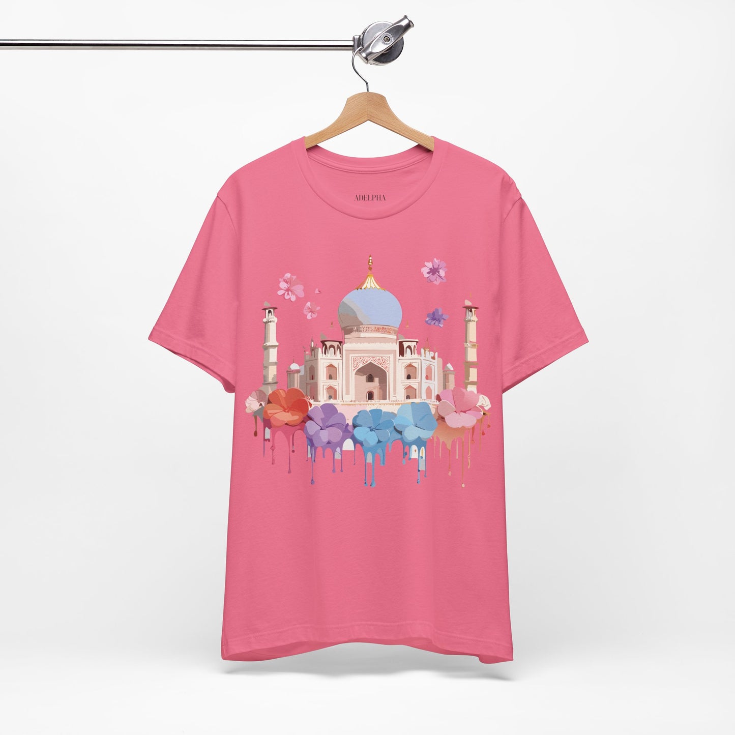 Natural Cotton Tee Shirt - Taj Mahal, India Printify