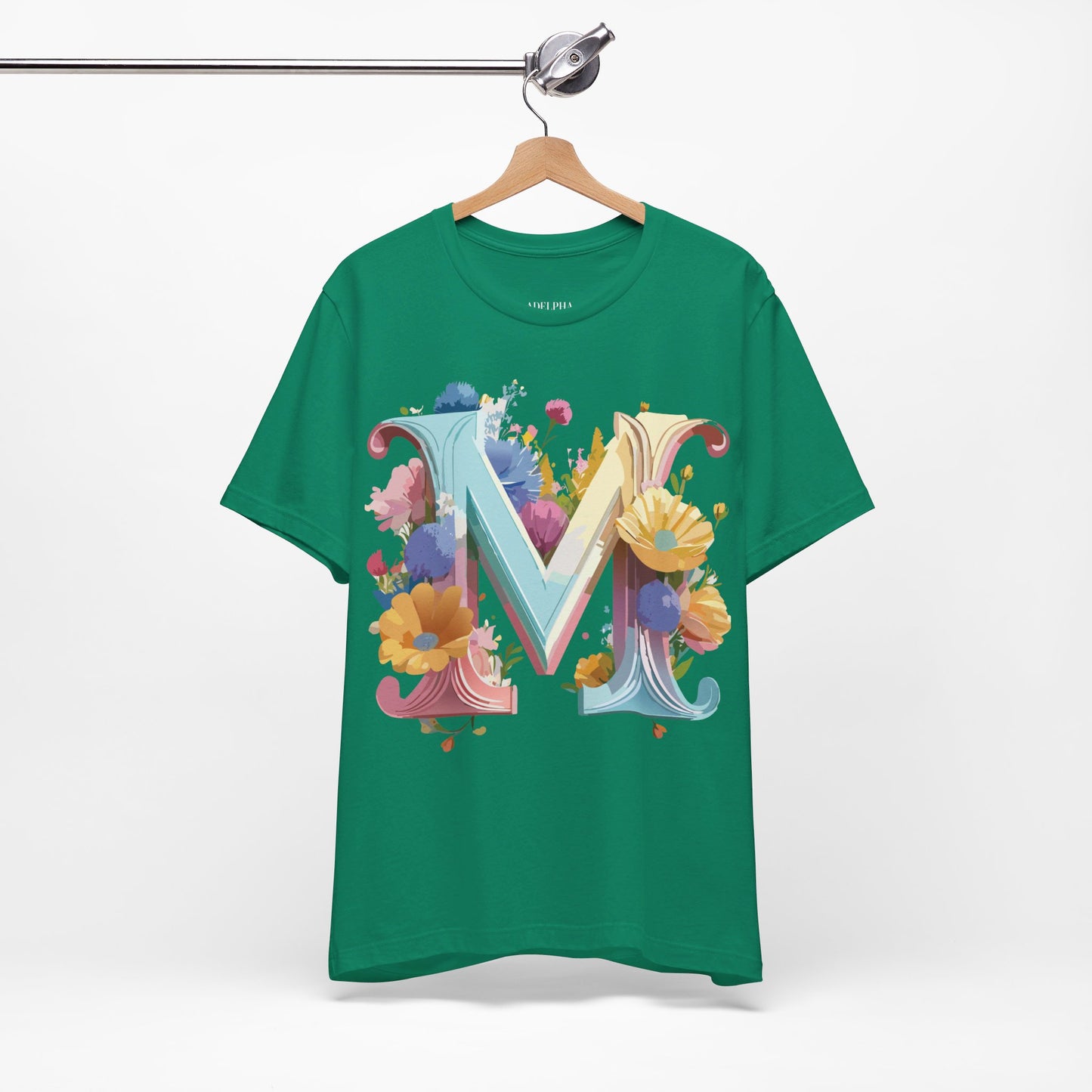 Natural Cotton Tee Shirt - Letters Collection - M Printify