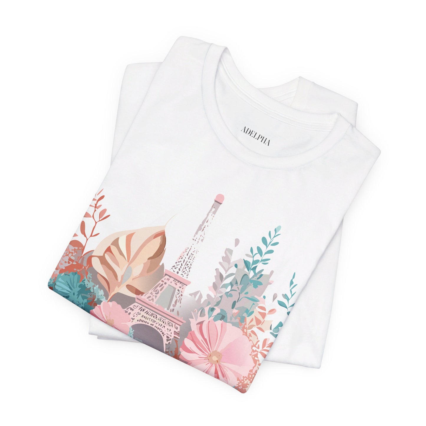 Natural Cotton Tee Shirt - Beautiful Places Collection - Paris Printify