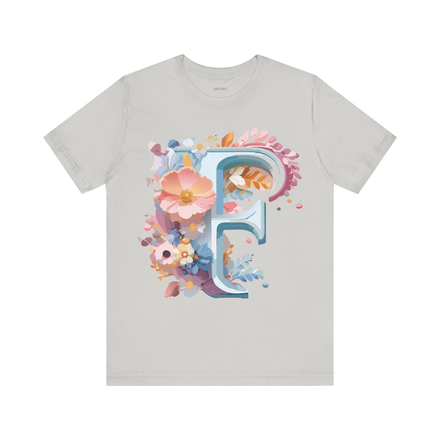 Natural Cotton Tee Shirt - Letters Collection - F Printify