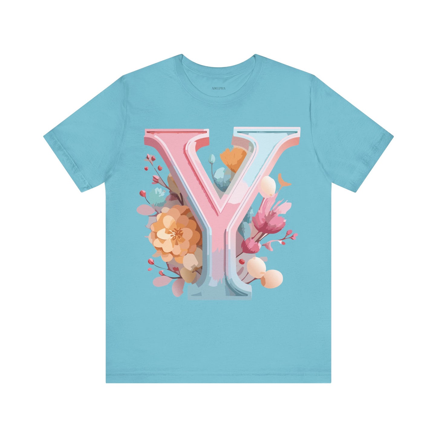 Natural Cotton Tee Shirt - Letters Collection - Y Printify
