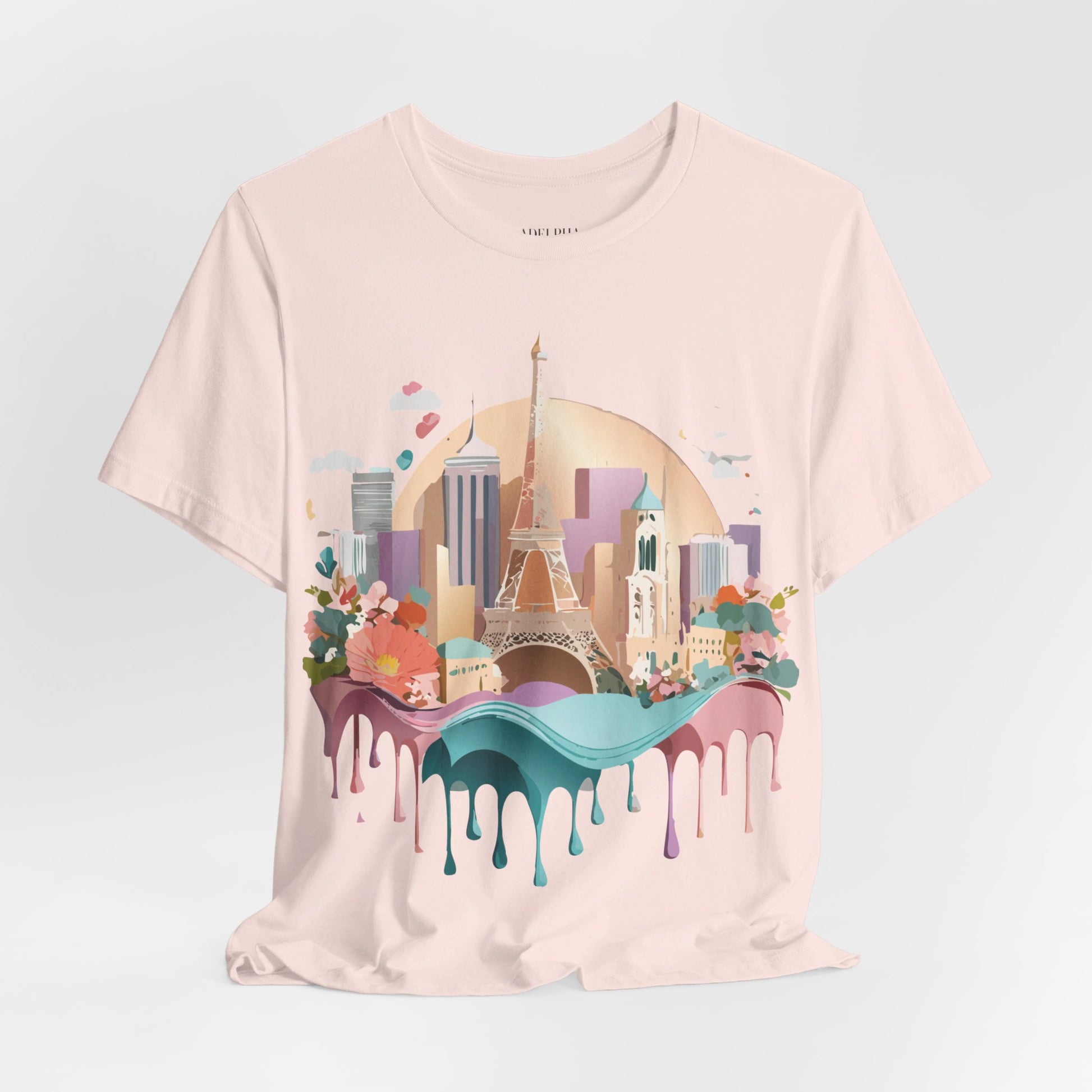 Natural Cotton Tee Shirt - Beautiful Places Collection - Paris Printify