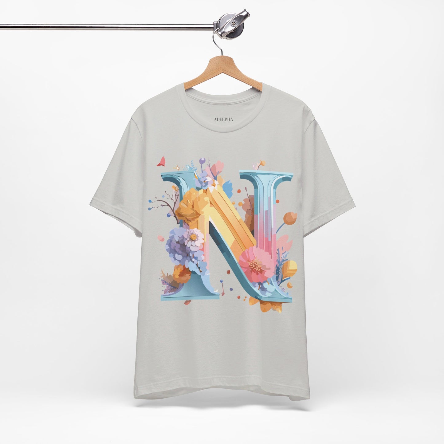 Natural Cotton Tee Shirt - Letters Collection - N Printify