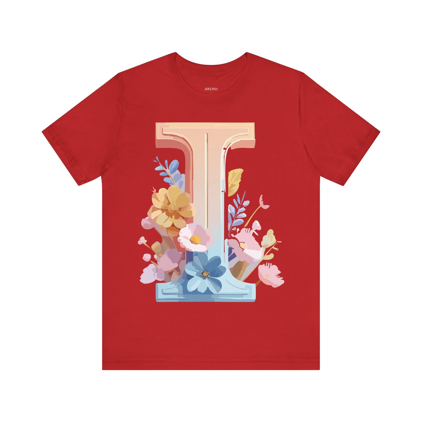 Natural Cotton Tee Shirt - Letters Collection - I Printify
