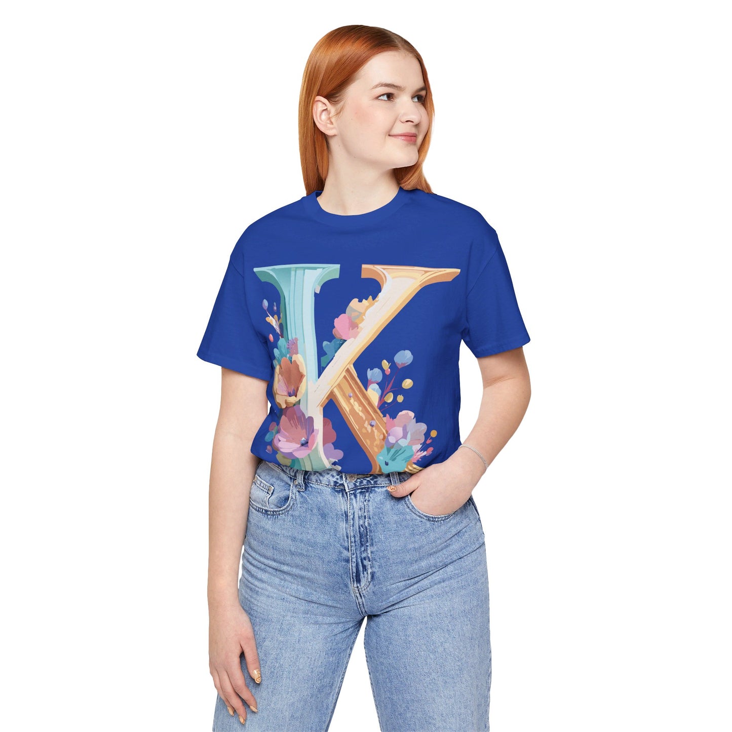 Natural Cotton Tee Shirt - Letters Collection - K Printify