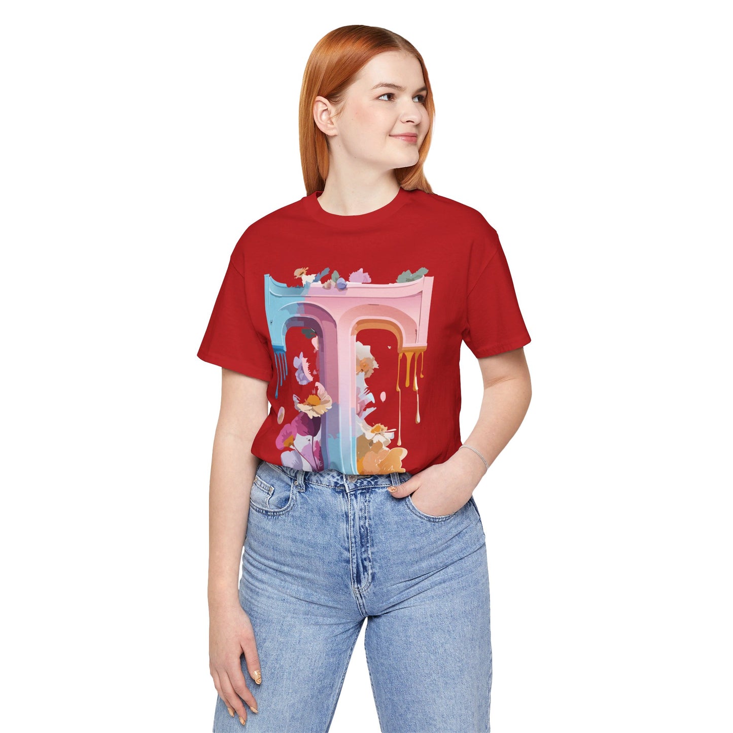 Natural Cotton Tee Shirt - Letters Collection - T Printify