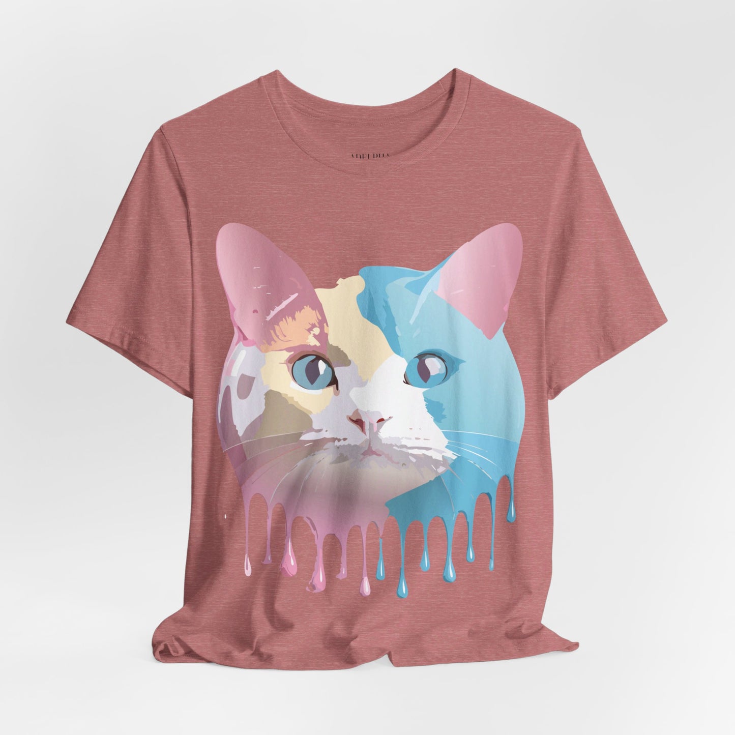 Natural Cotton Tee Shirt with Cat Printify