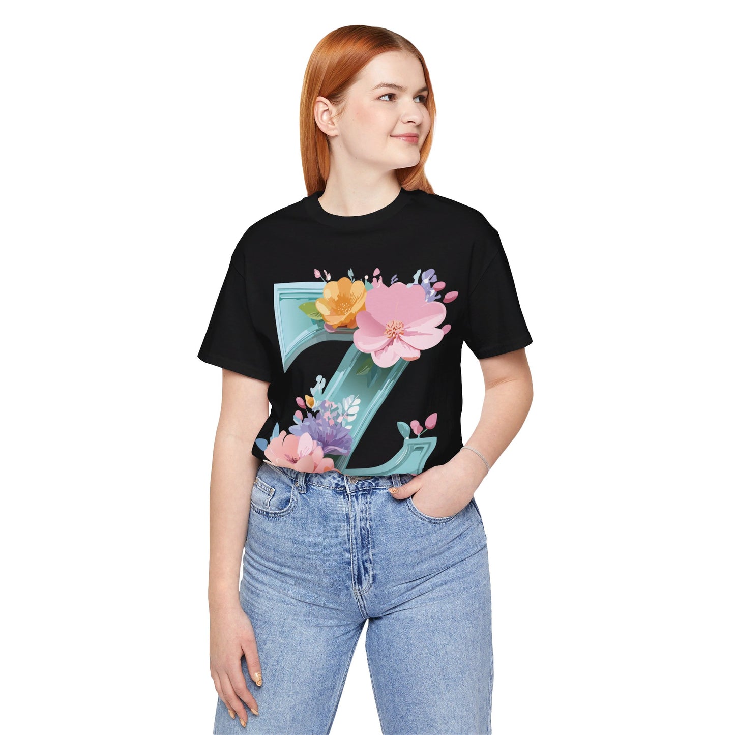 Natural Cotton Tee Shirt - Letters Collection - Z Printify