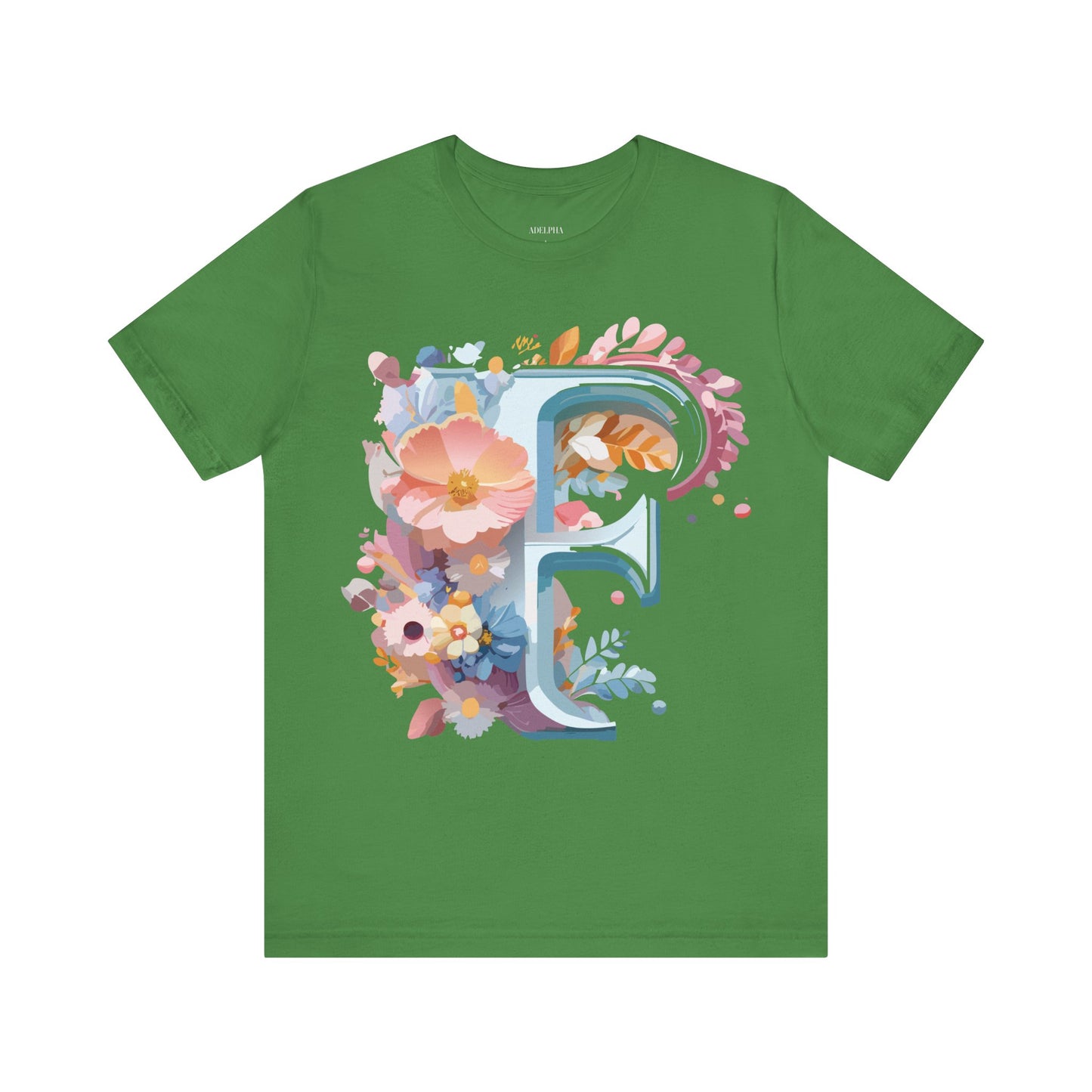 Natural Cotton Tee Shirt - Letters Collection - F Printify