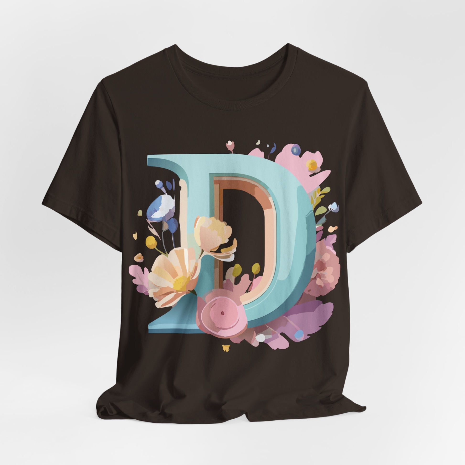 Natural Cotton Tee Shirt - Letters Collection - D Printify