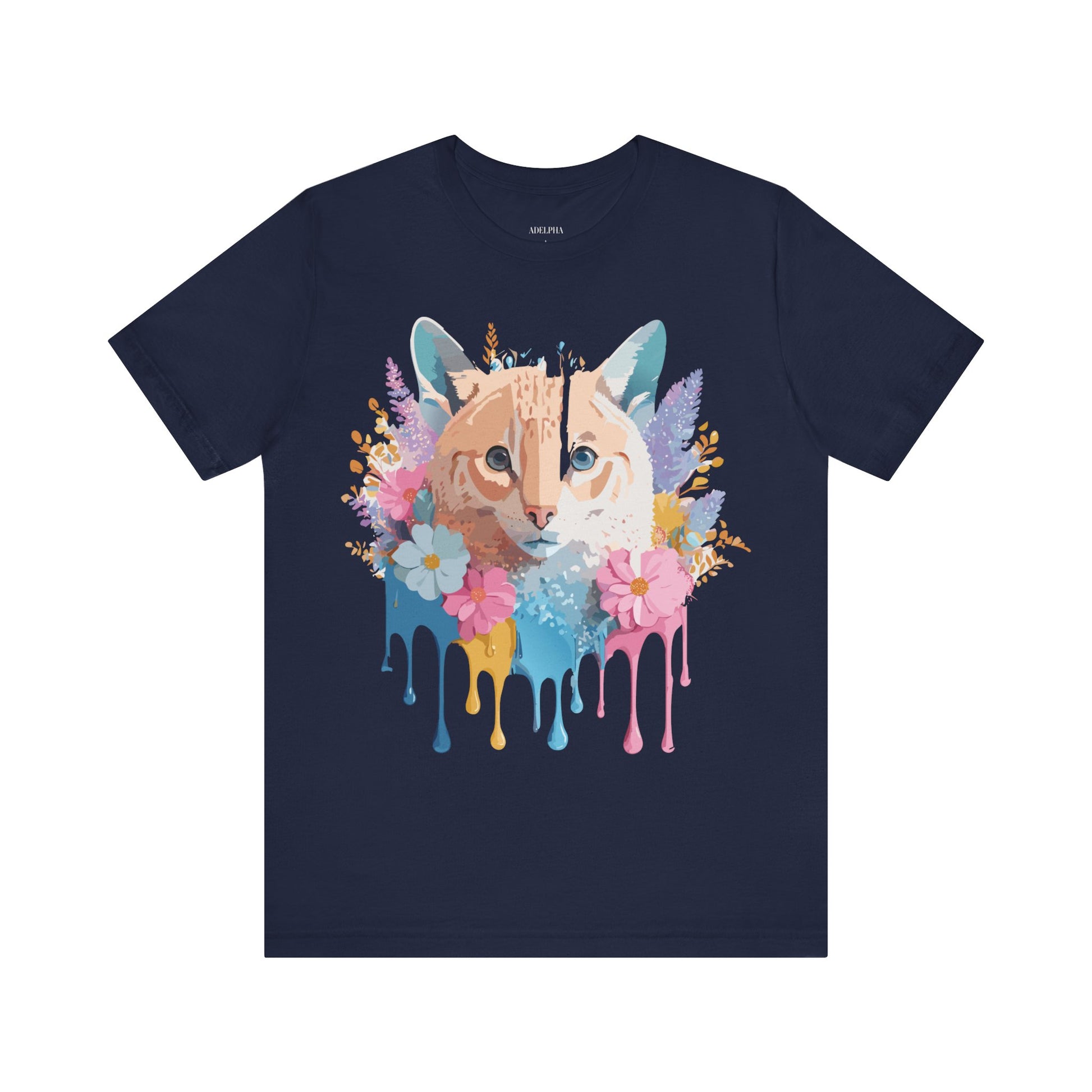 Natural Cotton Tee Shirt with Cat Printify