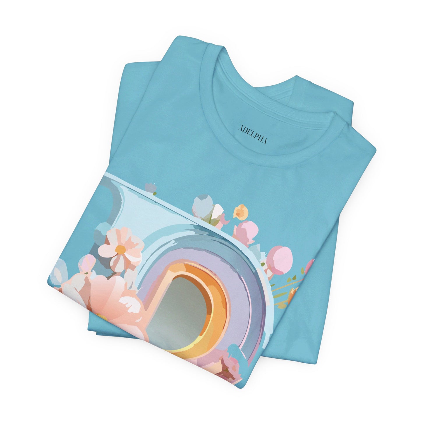 Natural Cotton Tee Shirt - Letters Collection - P Printify
