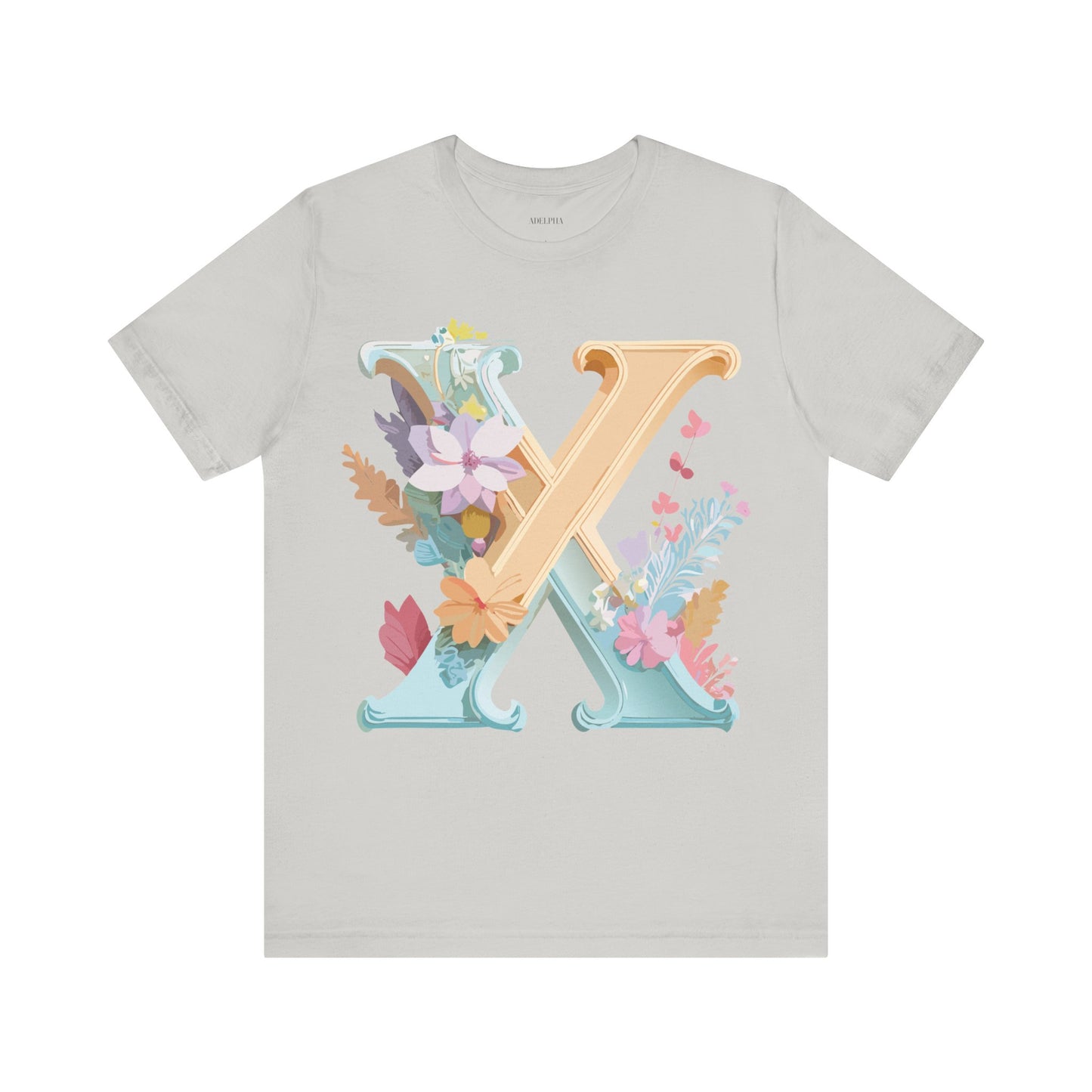 Natural Cotton Tee Shirt - Letters Collection - X Printify