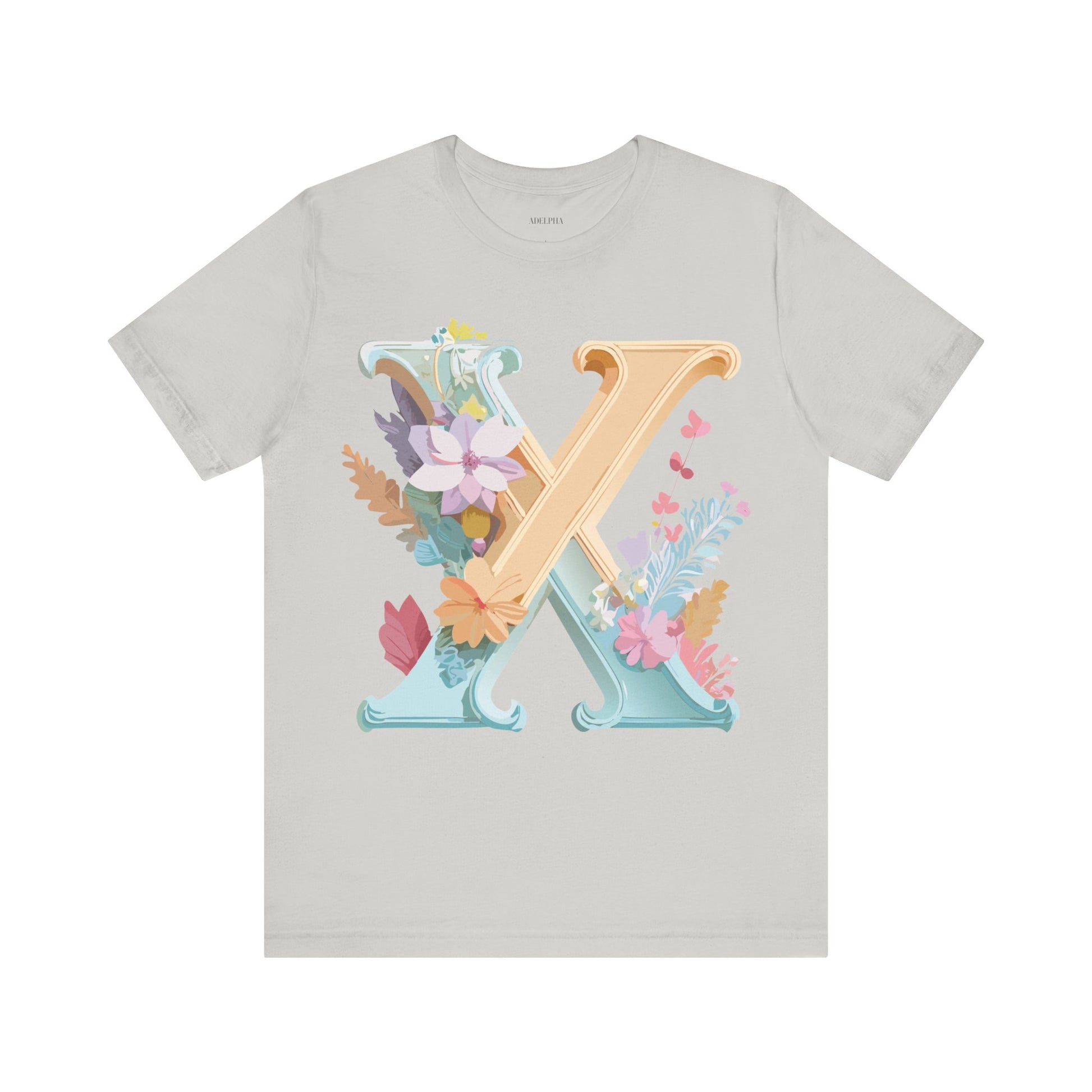 Natural Cotton Tee Shirt - Letters Collection - X Printify