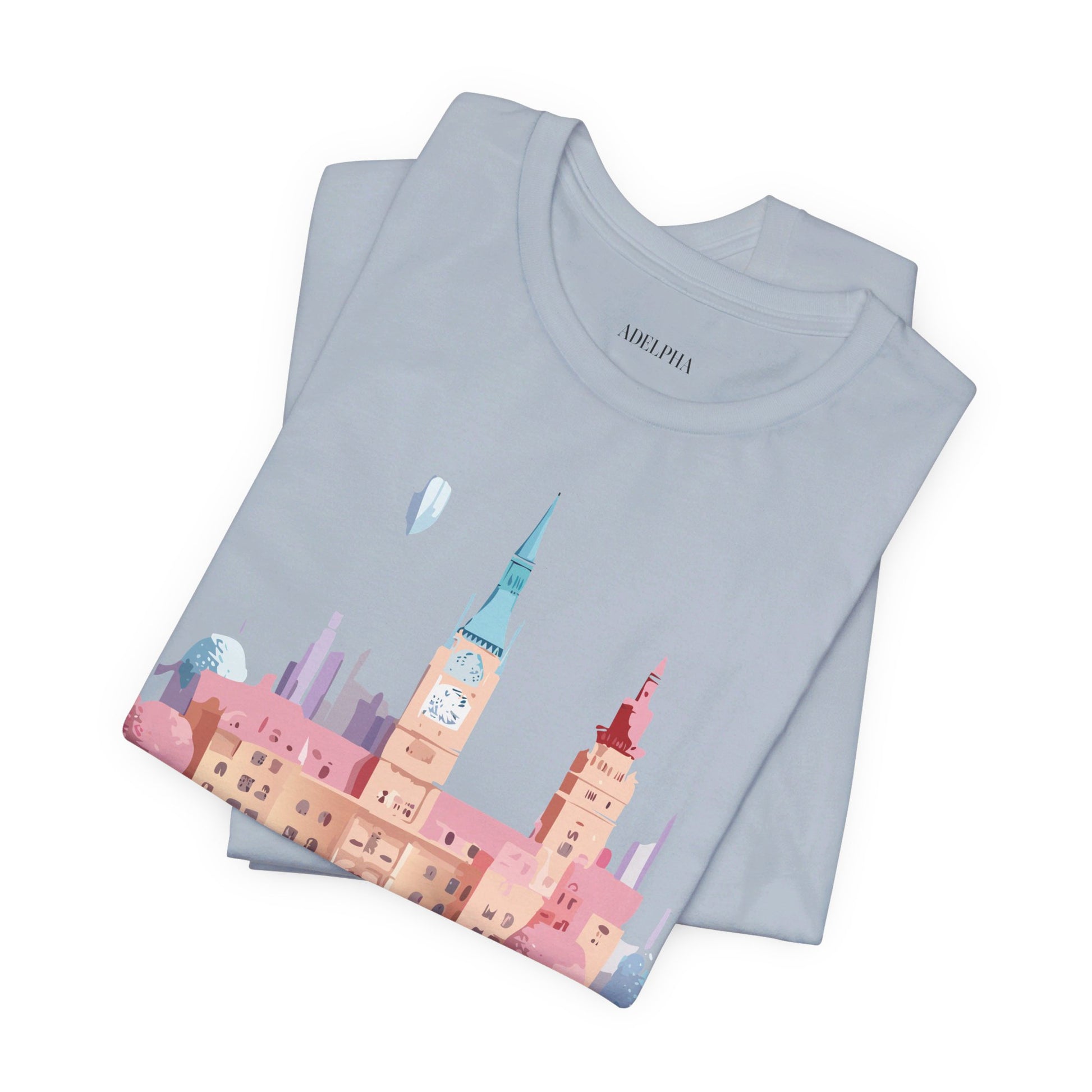 Natural Cotton Tee Shirt - Beautiful Places Collection - Prague Printify
