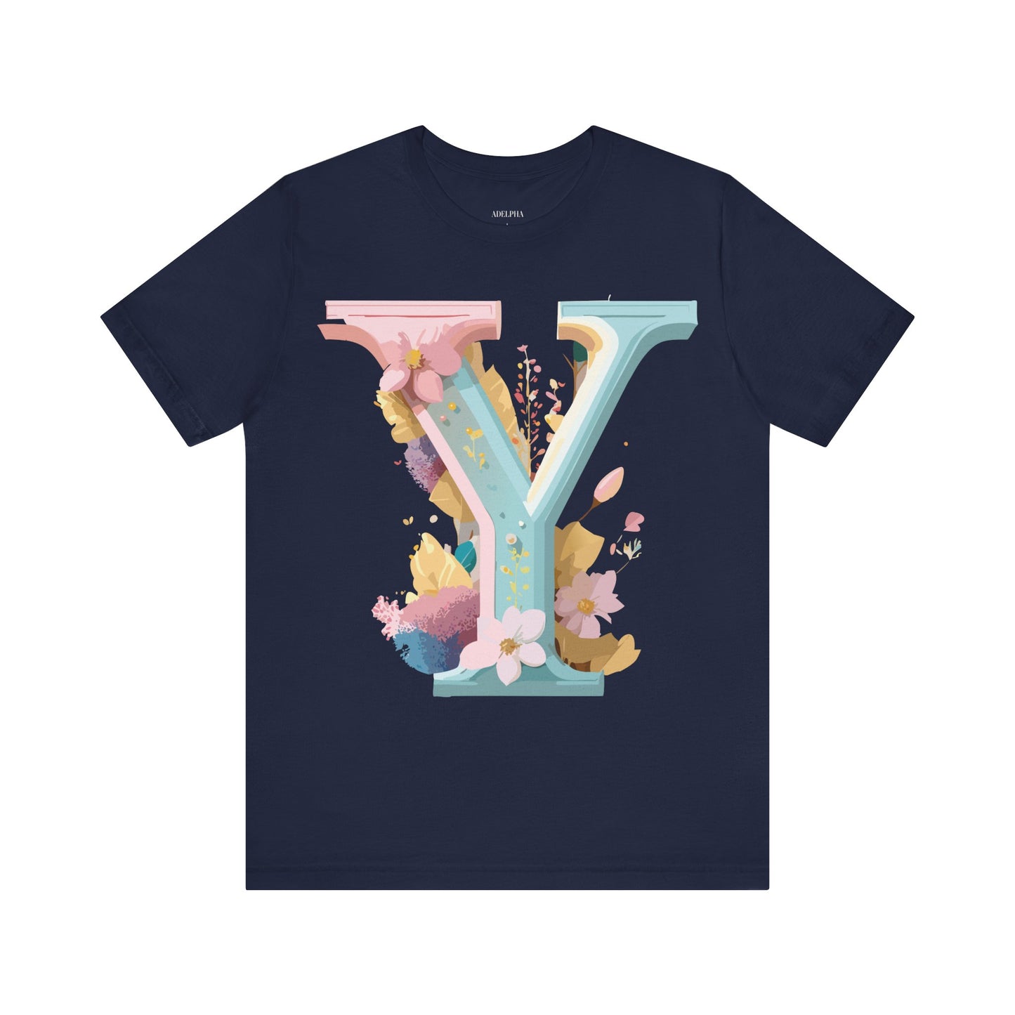 Natural Cotton Tee Shirt - Letters Collection - Y Printify